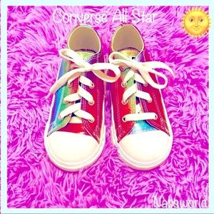 🎁BUY ONE GET ONE KIDS SHOES🎁CONVERSE ALL STAR RAINBOW GLITTER LOW TOP SNEAKERS